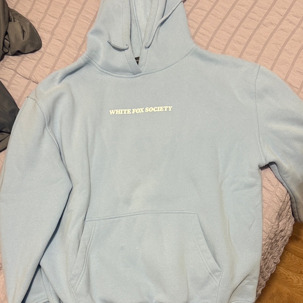 White Fox Boutique Sky Blue Hoodie